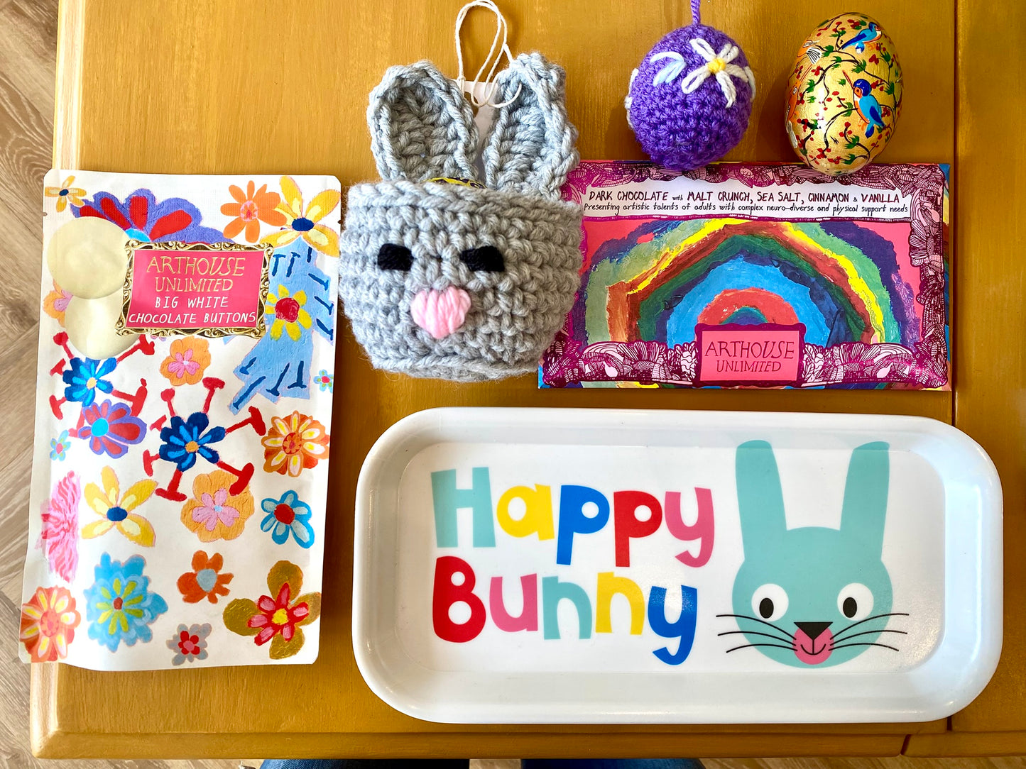 Happy Bunny Melamine Tray