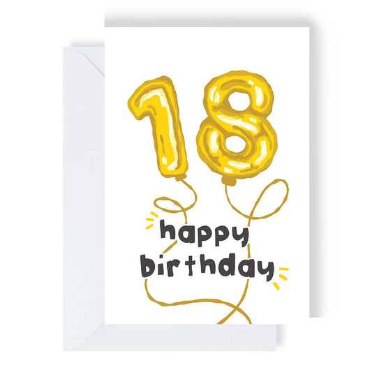 18th Birthday Age Card