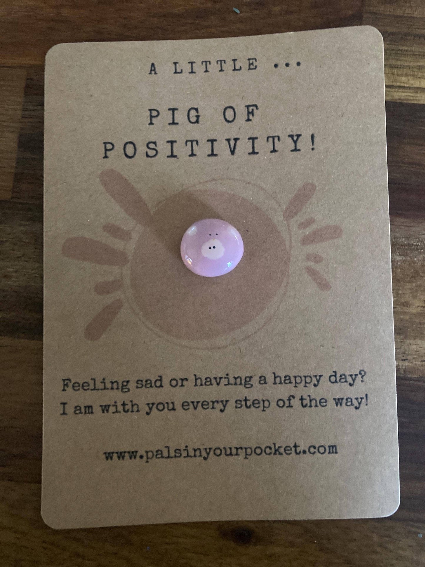 Pig of Positivity Pebble Charm