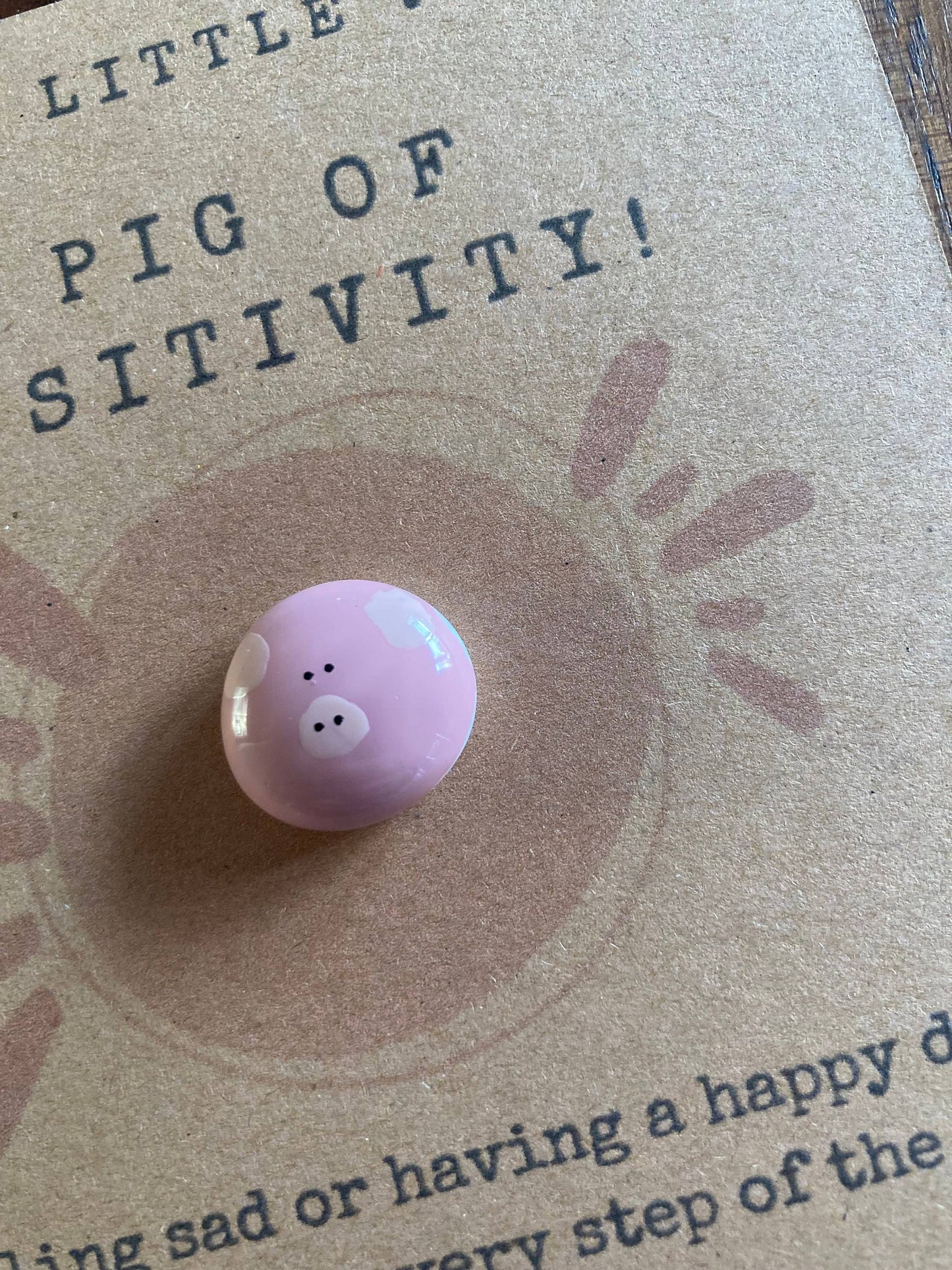 Pig of Positivity Pebble Charm