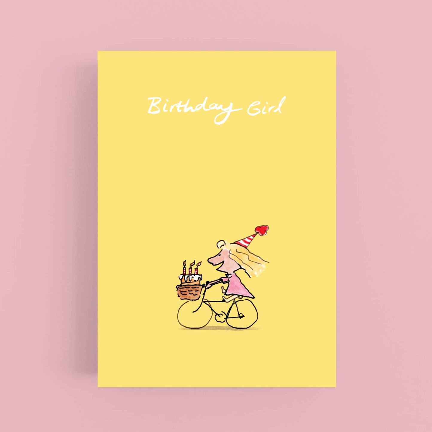 Birthday Girl on Bike Card