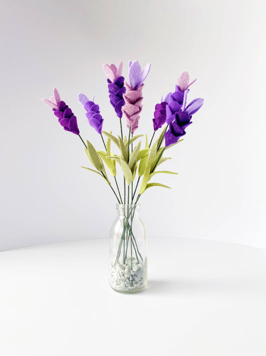 French Lavender Posy Felt Flower Craft Kit