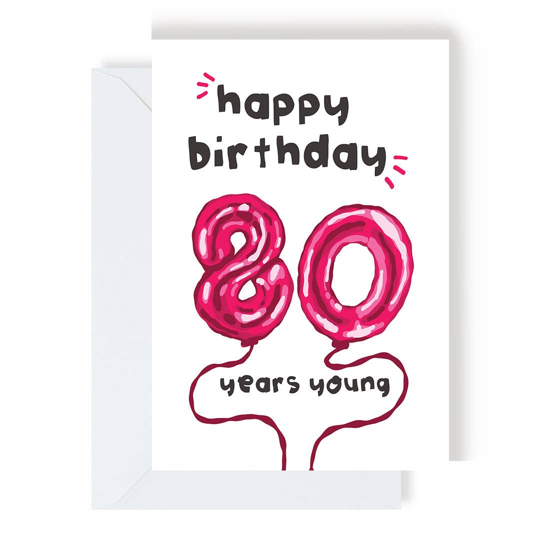 80th Birthday Age Card