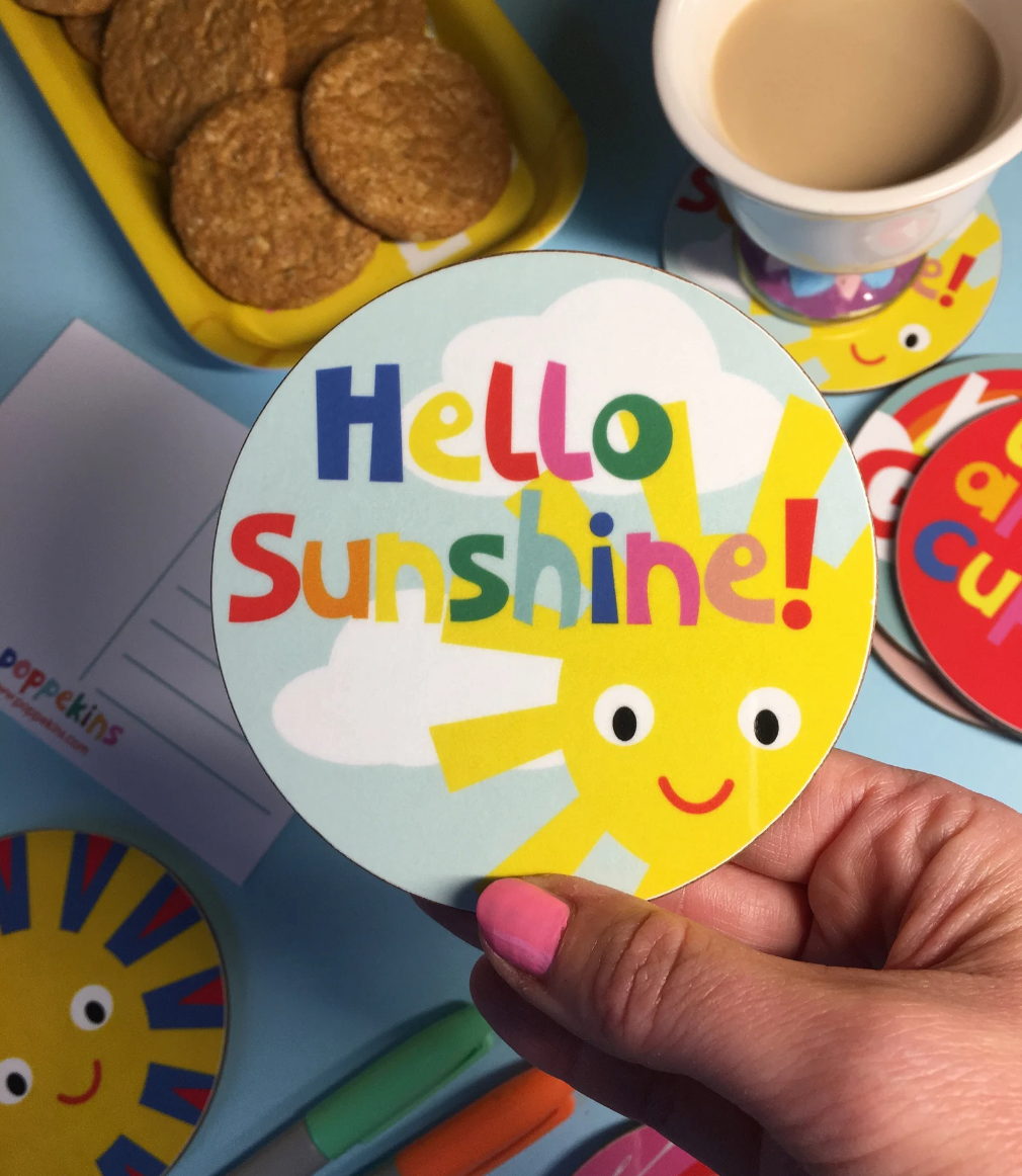 Hello Sunshine Melamine Coaster