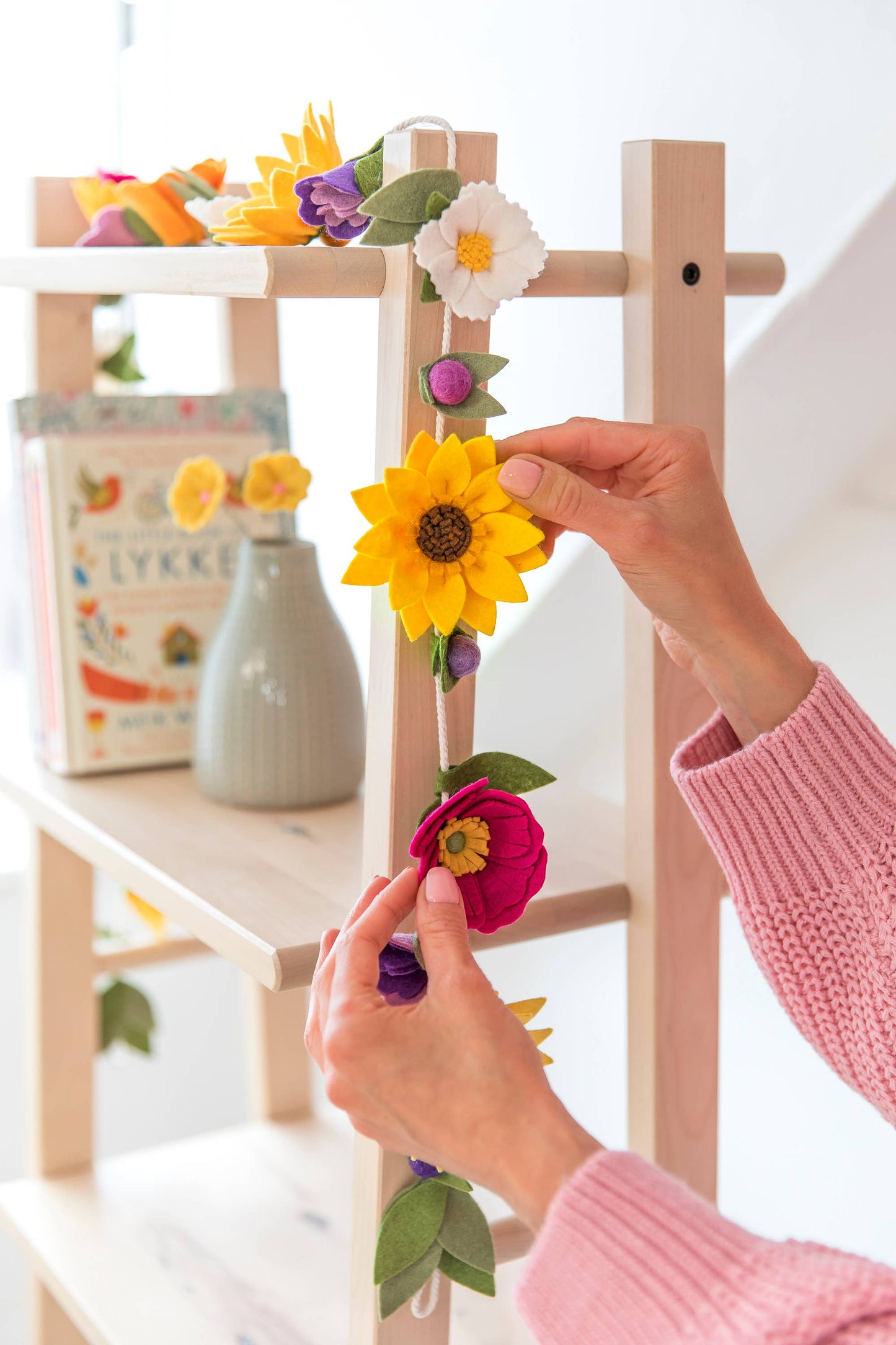 Sunflower Garland felt flower craft kit