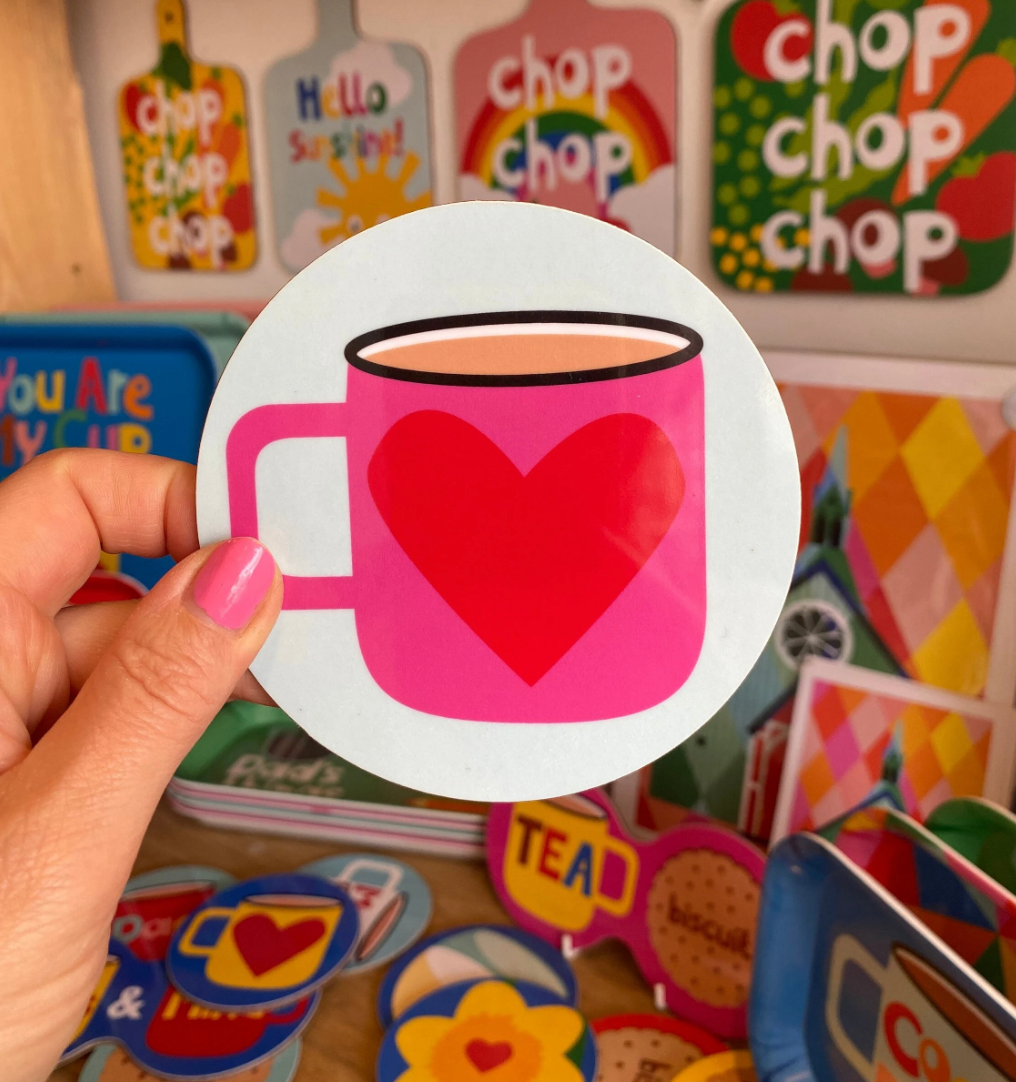 Tea Coaster - Heart Mug