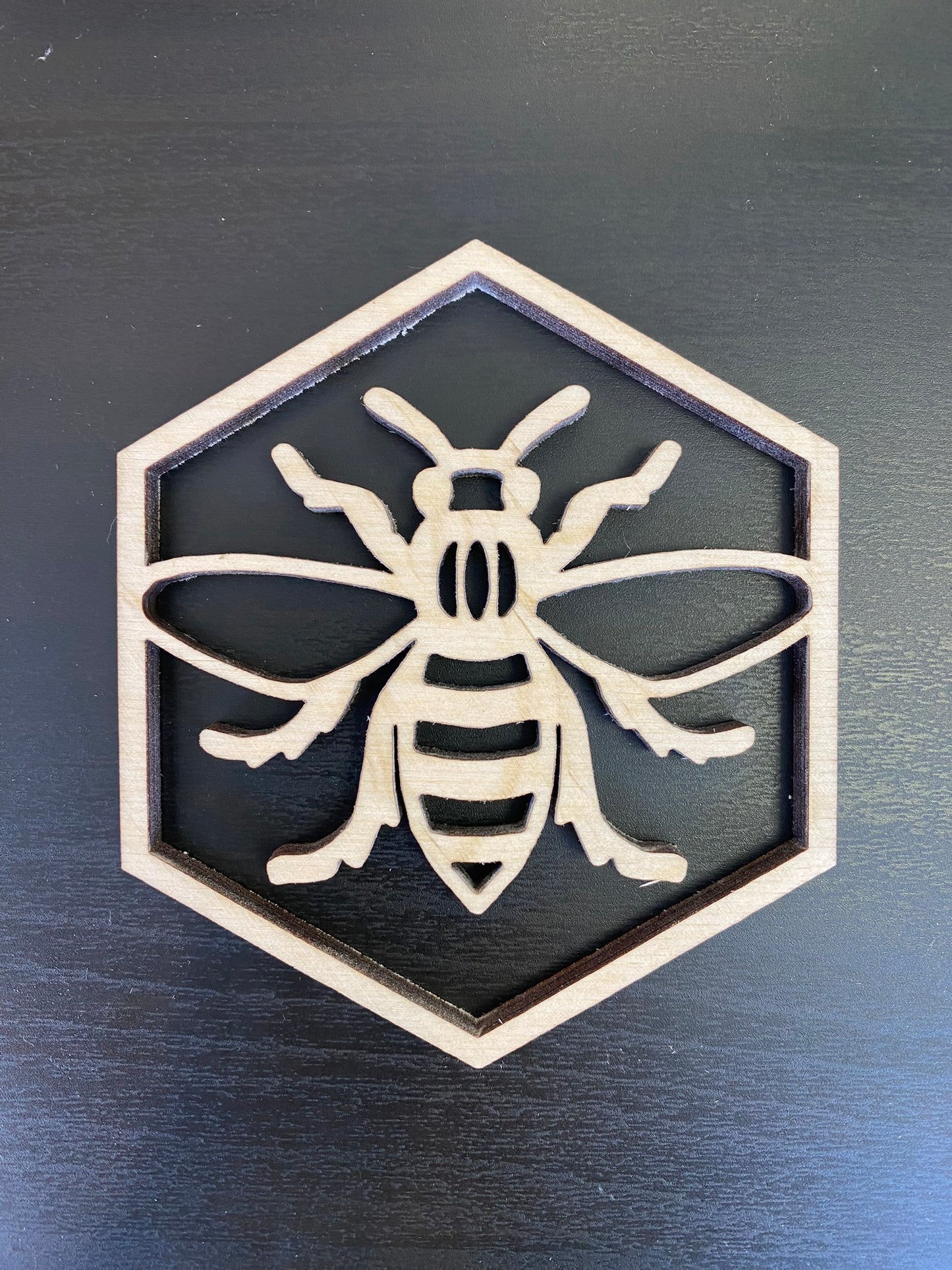 Wooden Bee / Honeycomb Coaster