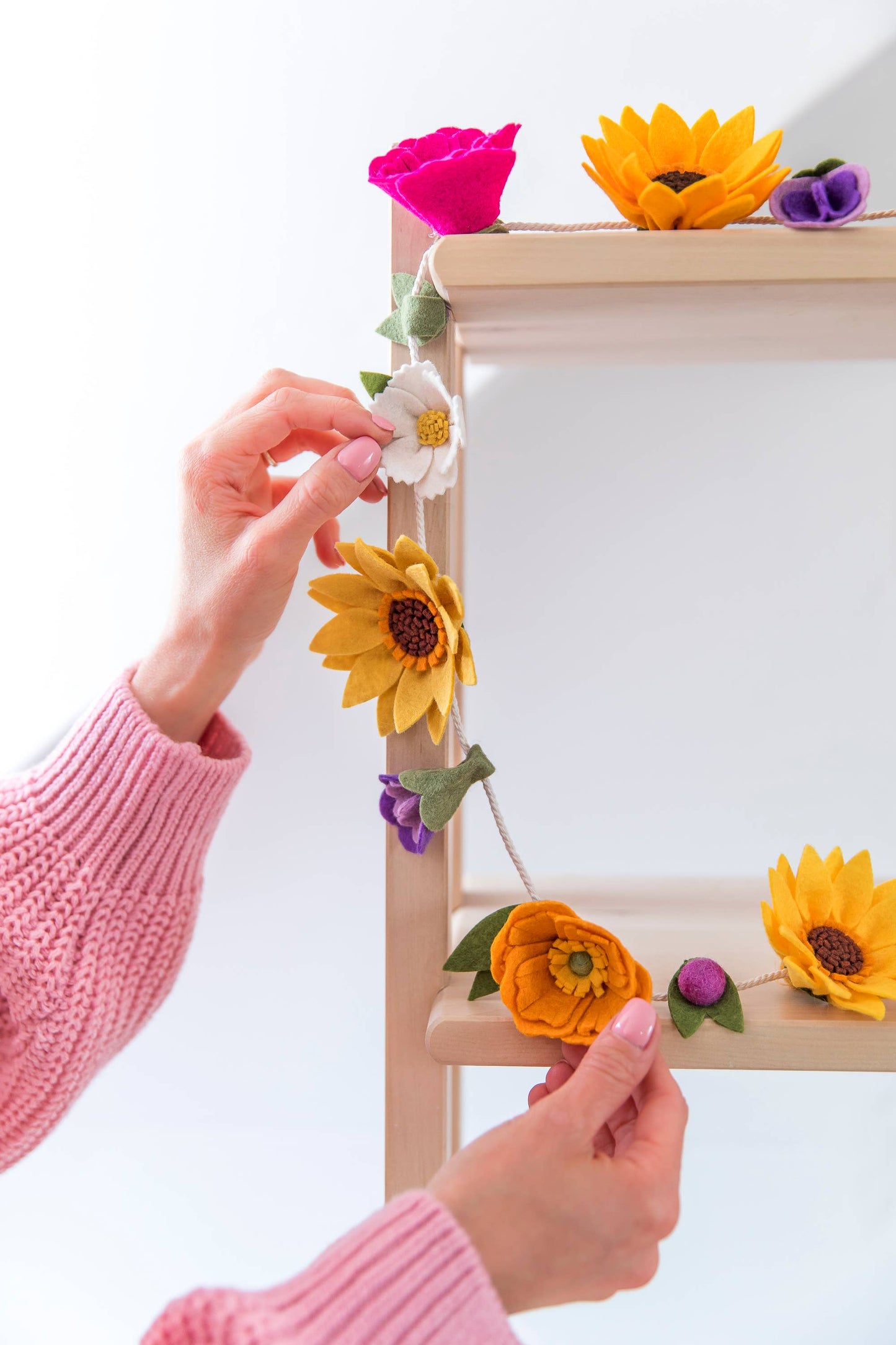 Sunflower Garland felt flower craft kit