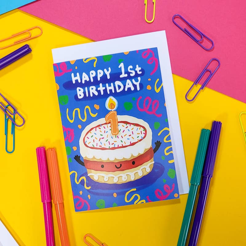 Happy 1st Birthday Kids Age Greeting Card