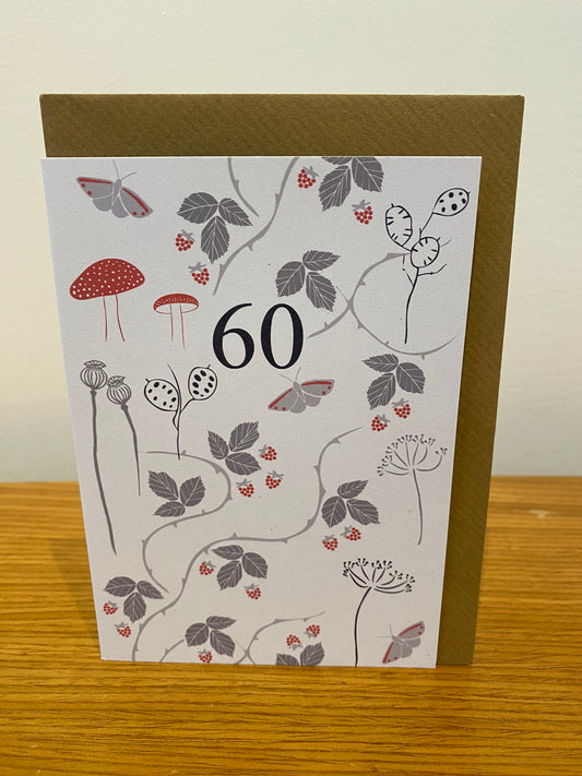 Age 60 Nature Birthday Card