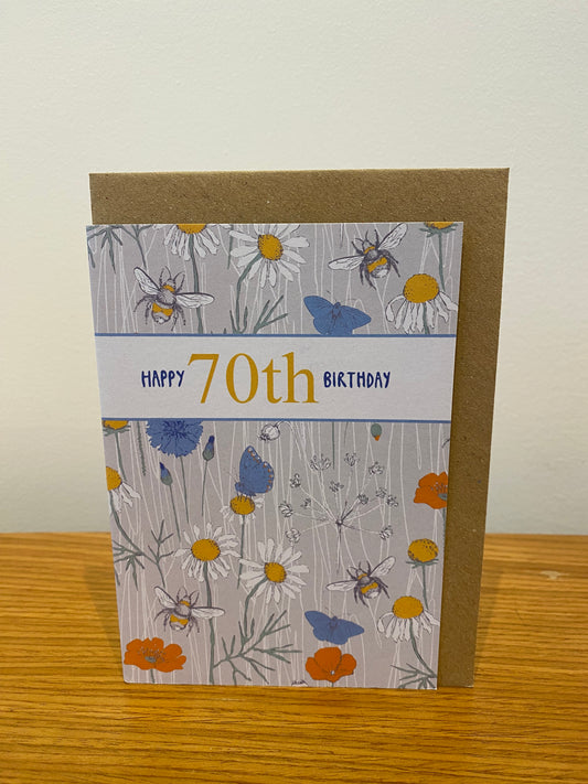Age 70 Nature Birthday Card