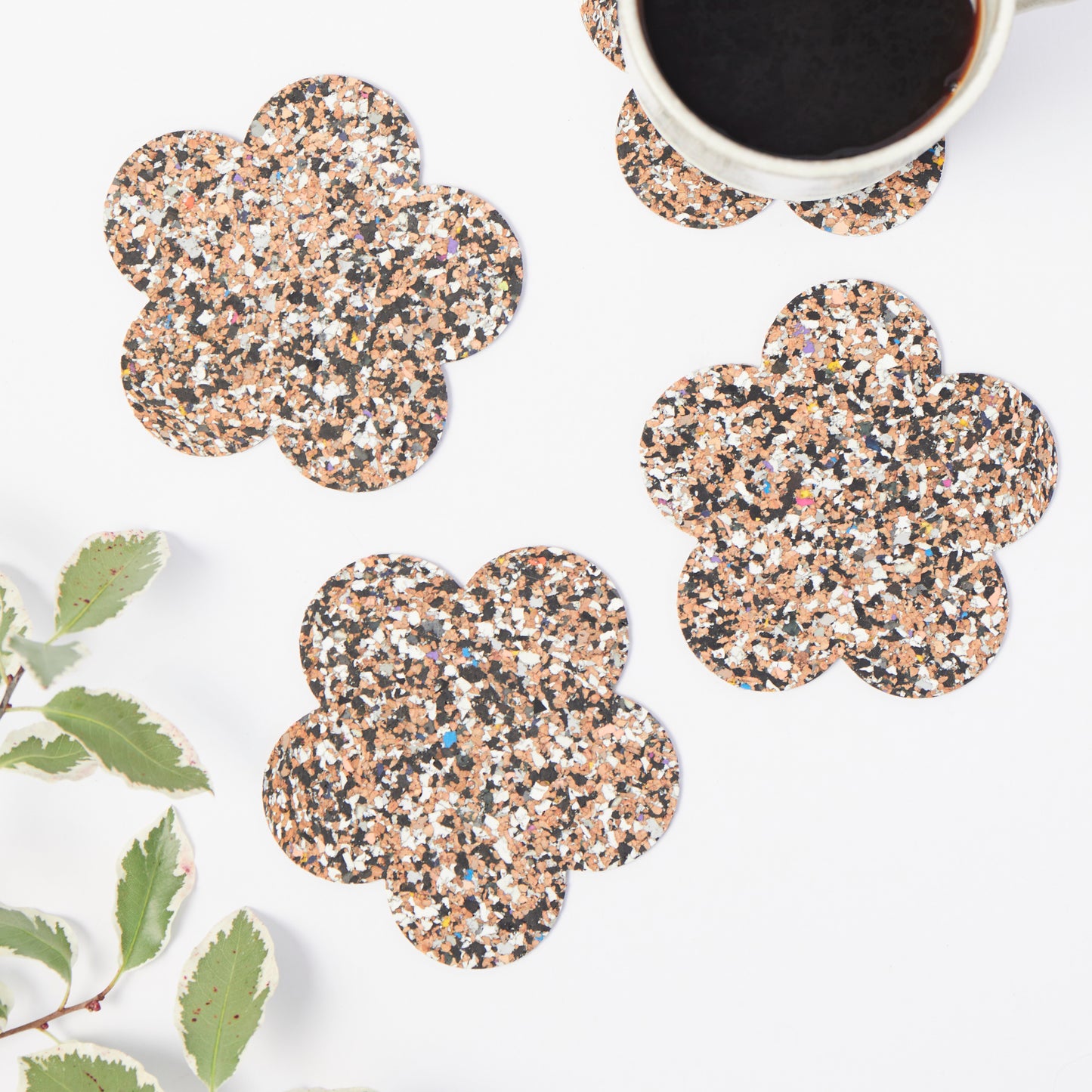 Flower Shaped Beach Clean Coasters