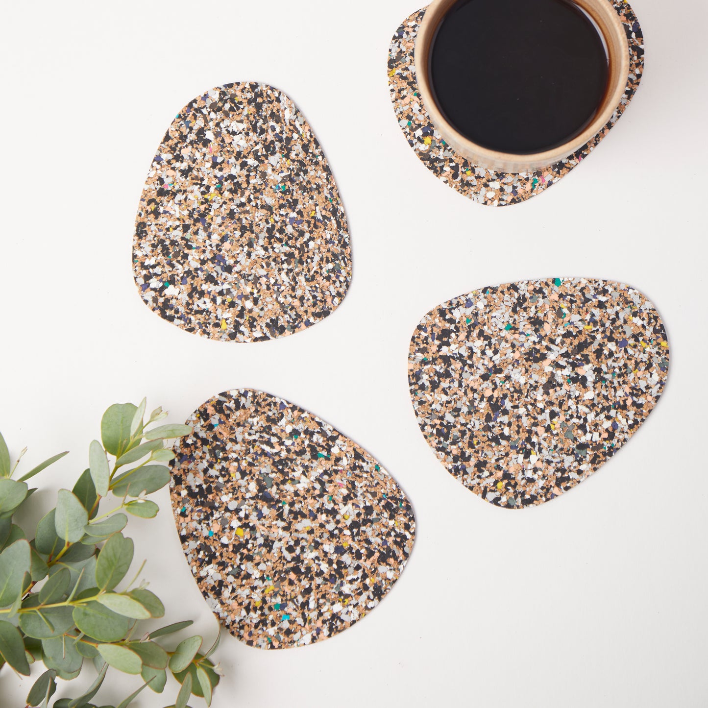 Pebble Shaped Beach Clean Coasters