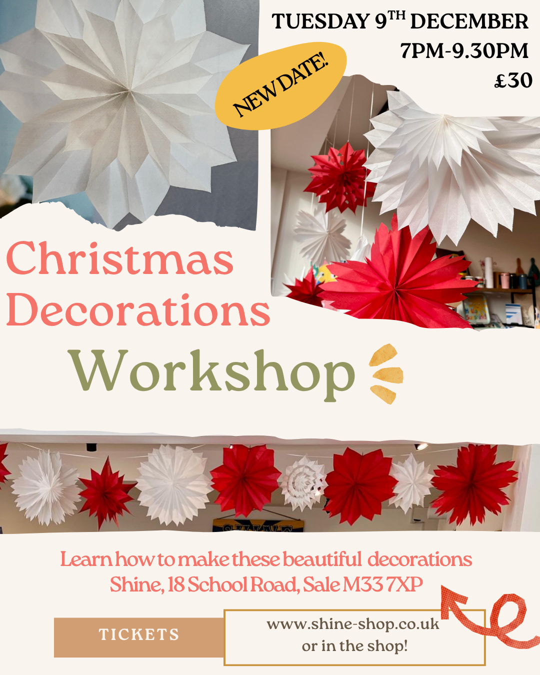 Christmas Decorations Workshop - 9th December 2025, 7pm