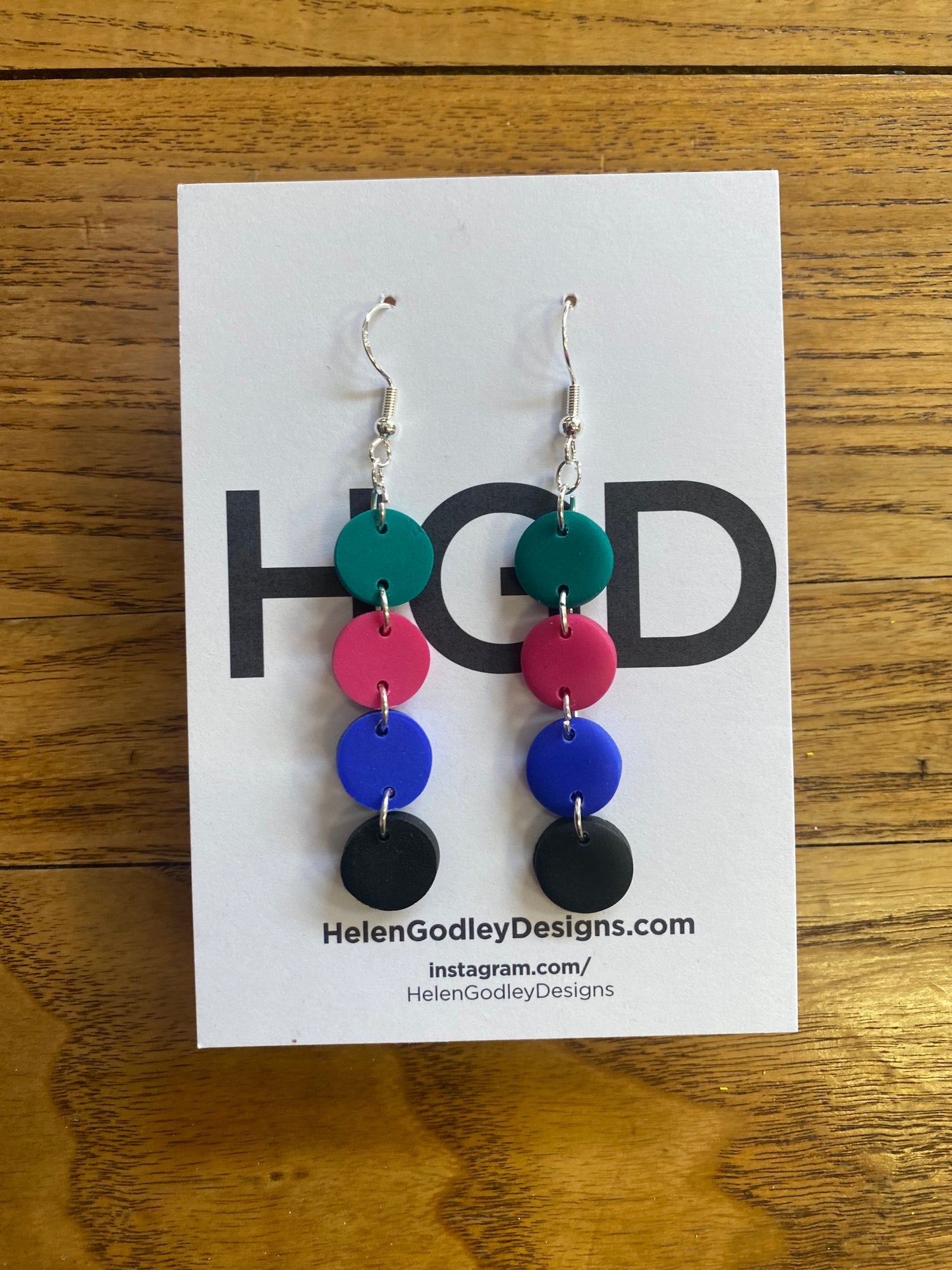 Multi Disc Polymer Clay Earrings