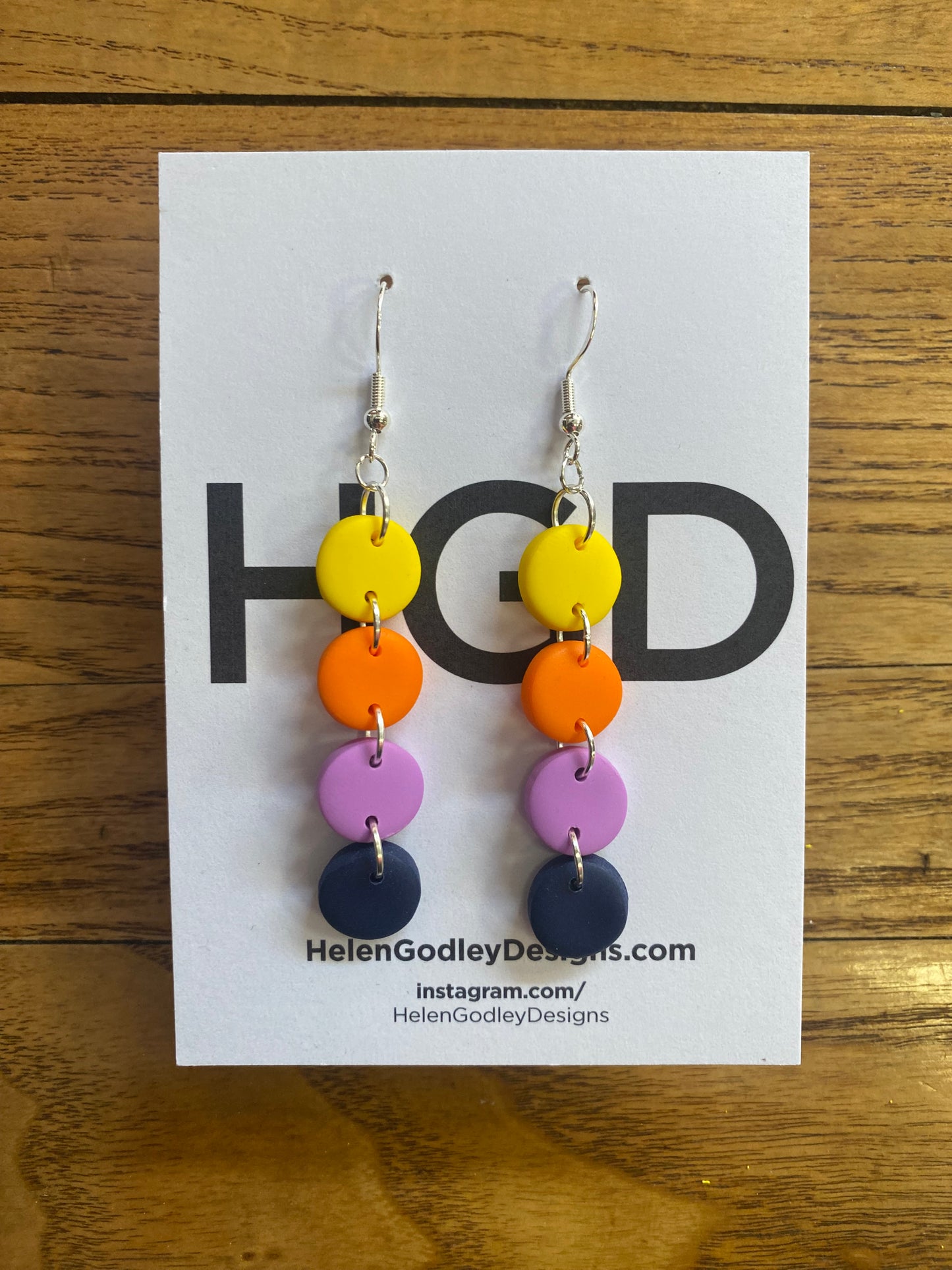 Multi Disc Polymer Clay Earrings