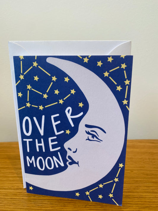 Over The Moon Card
