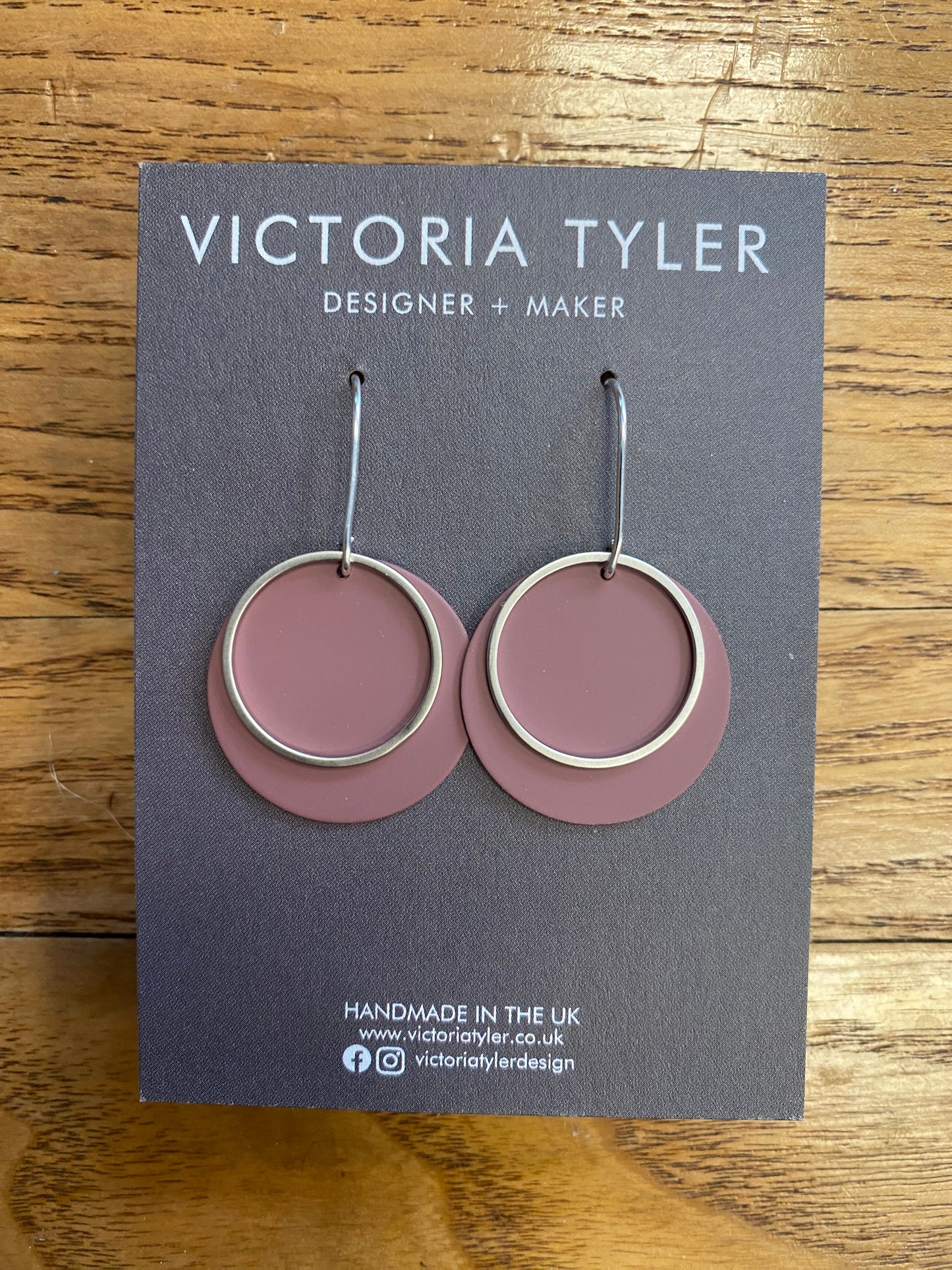 Colourful Circle Earrings with Brass or Silver Rings - 'Betty'