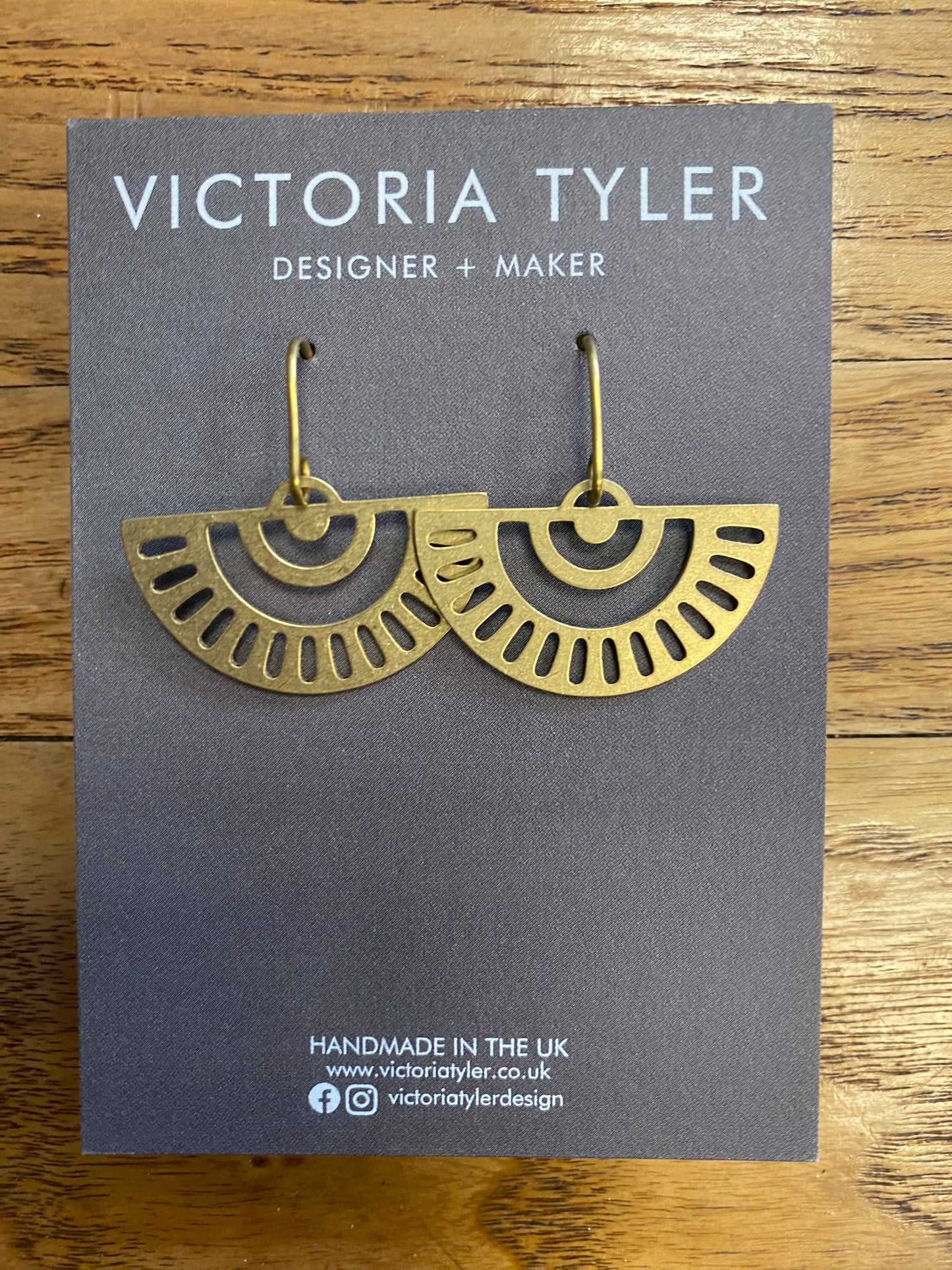 Brass Earrings by Victoria Tyler