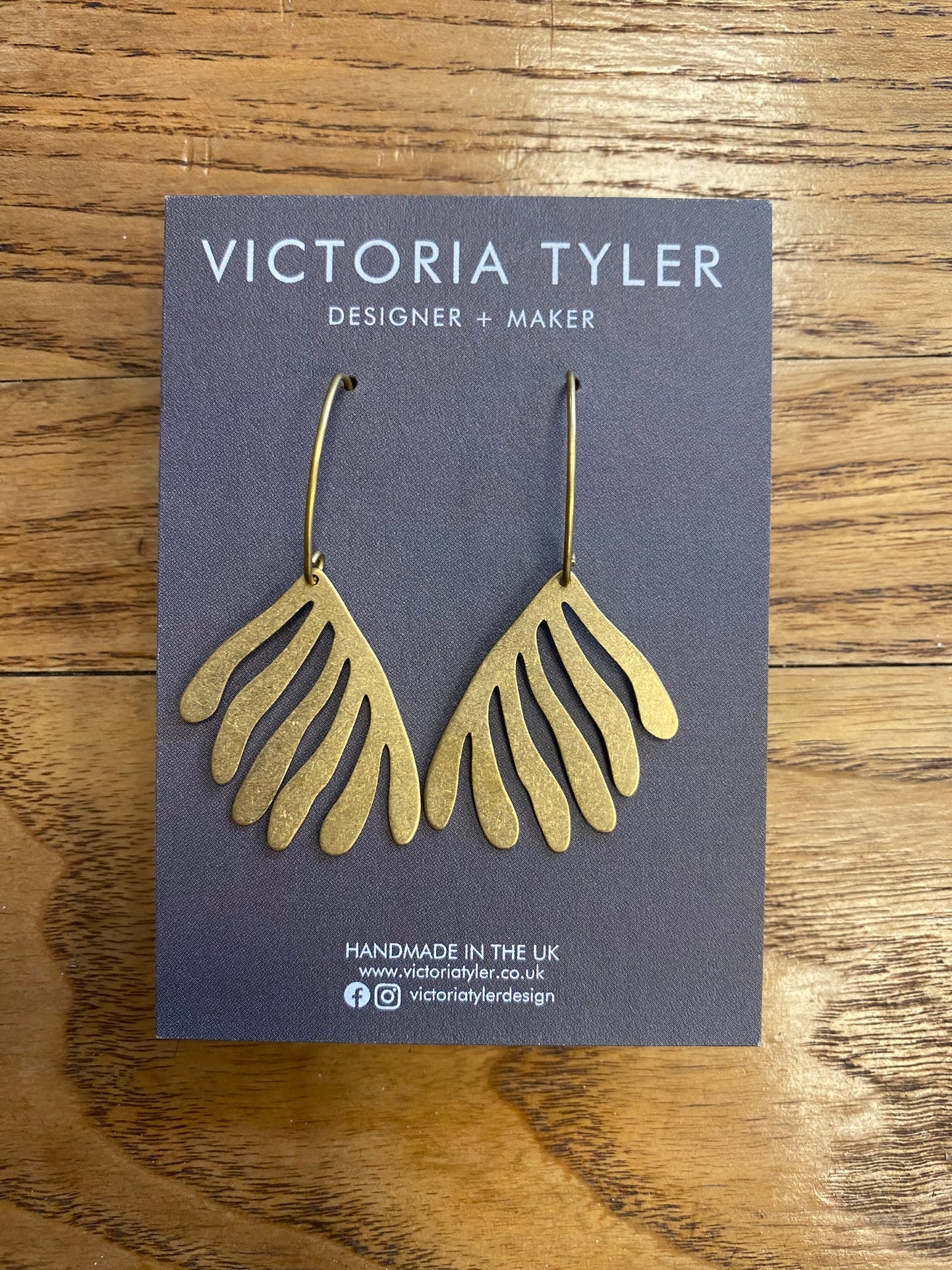 Brass Earrings by Victoria Tyler