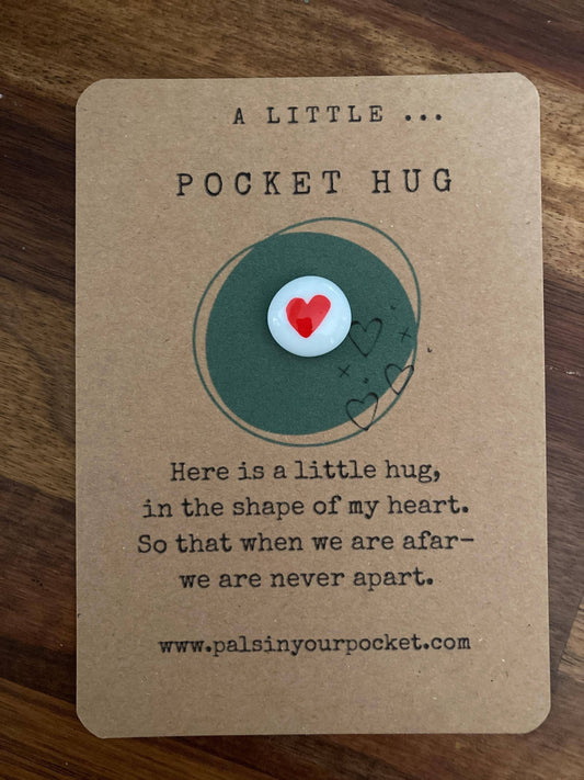 Pocket Hug Heart Pebble
