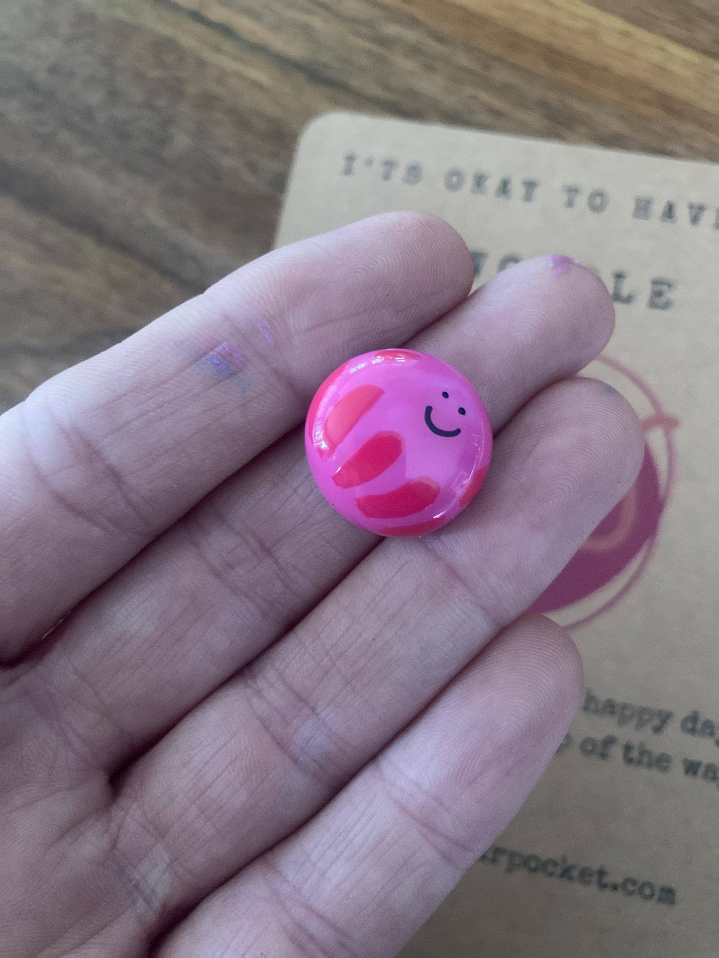 A Little Wobble Pebble Charm