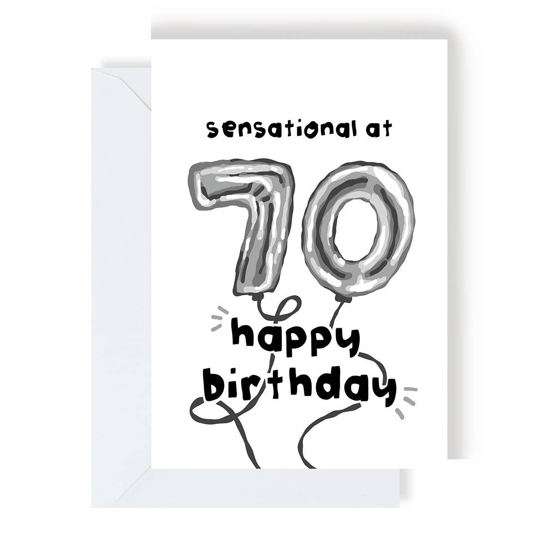 70th Birthday Age Card