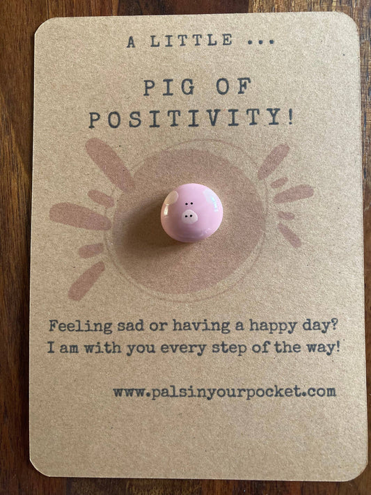 Pig of Positivity Pebble Charm