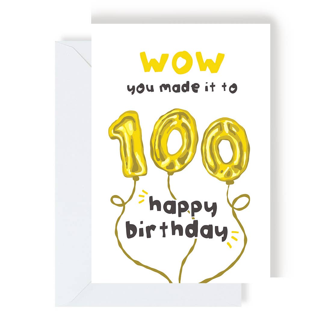 100th Birthday Age Card