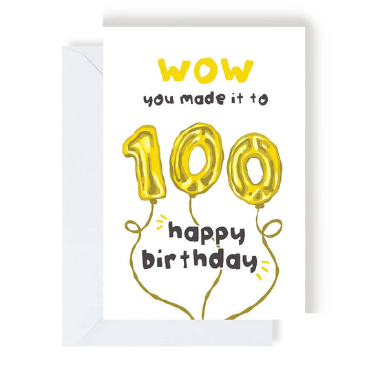 100th Birthday Age Card