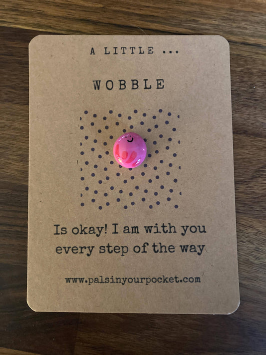 A Little Wobble Pebble Charm
