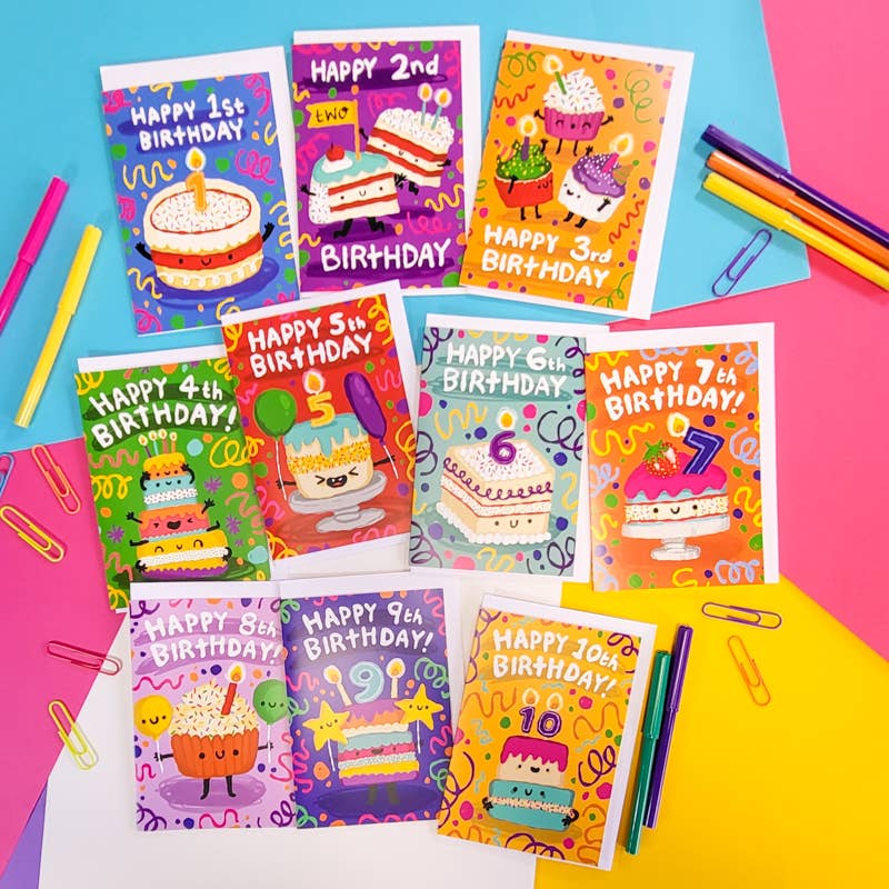 Happy 1st Birthday Kids Age Greeting Card