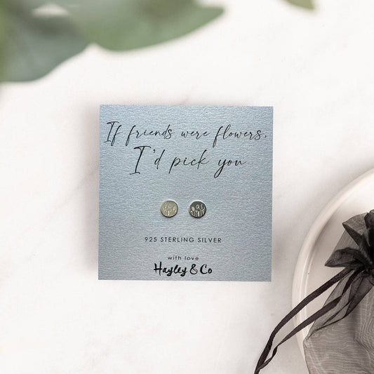 If Friends Were Flowers Sterling Silver Earrings