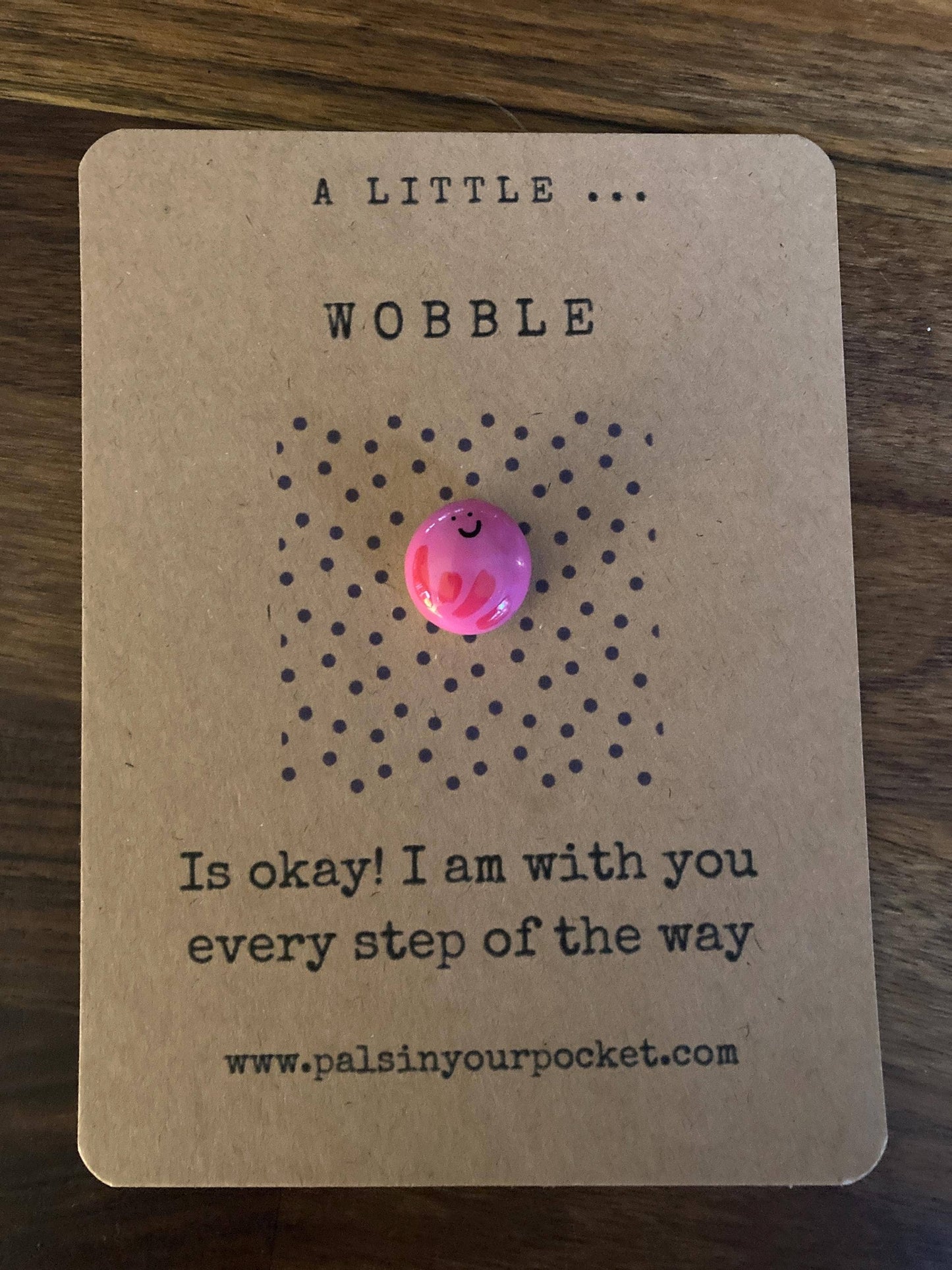A Little Wobble Pebble Charm