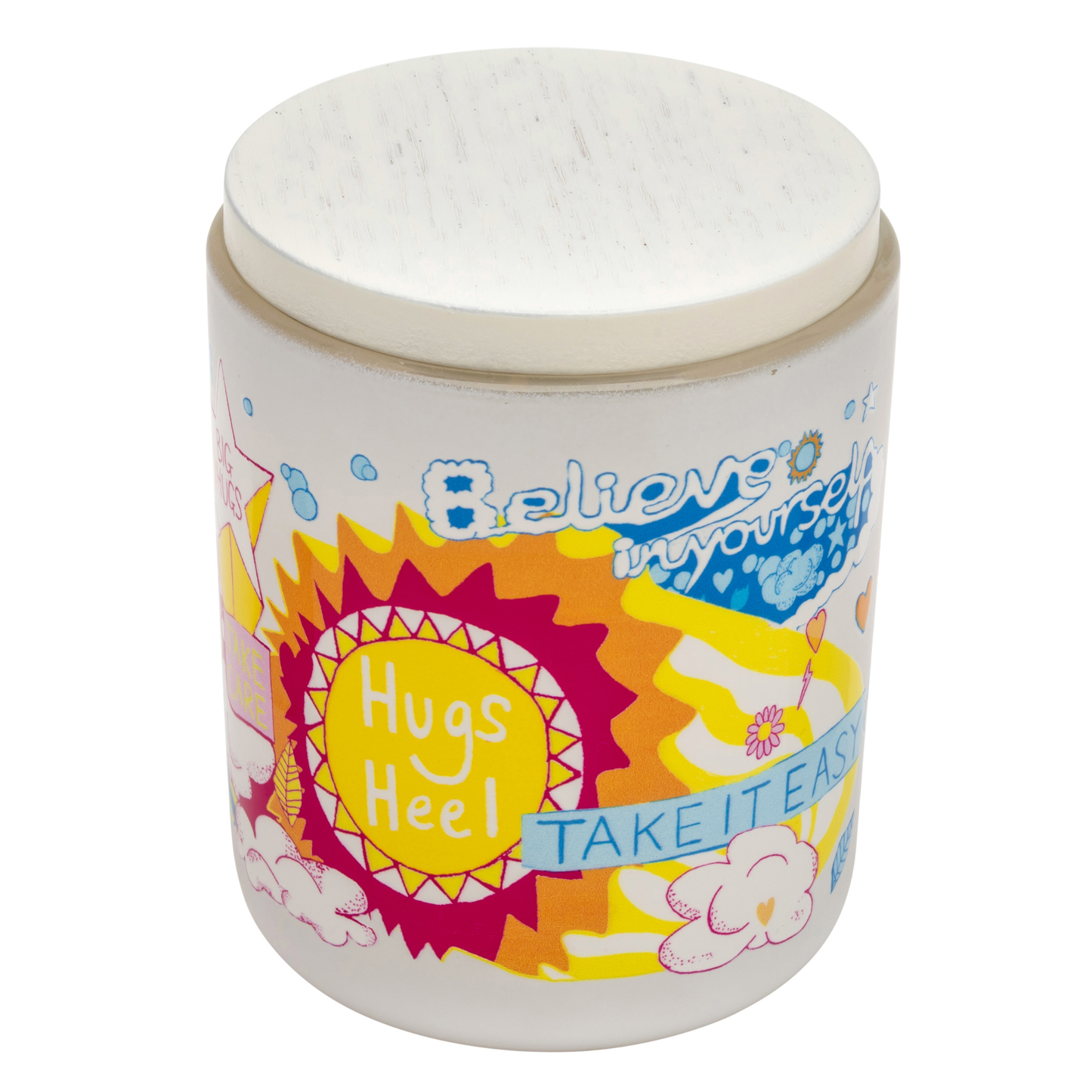 Be Happy, Plant Wax Candle - White