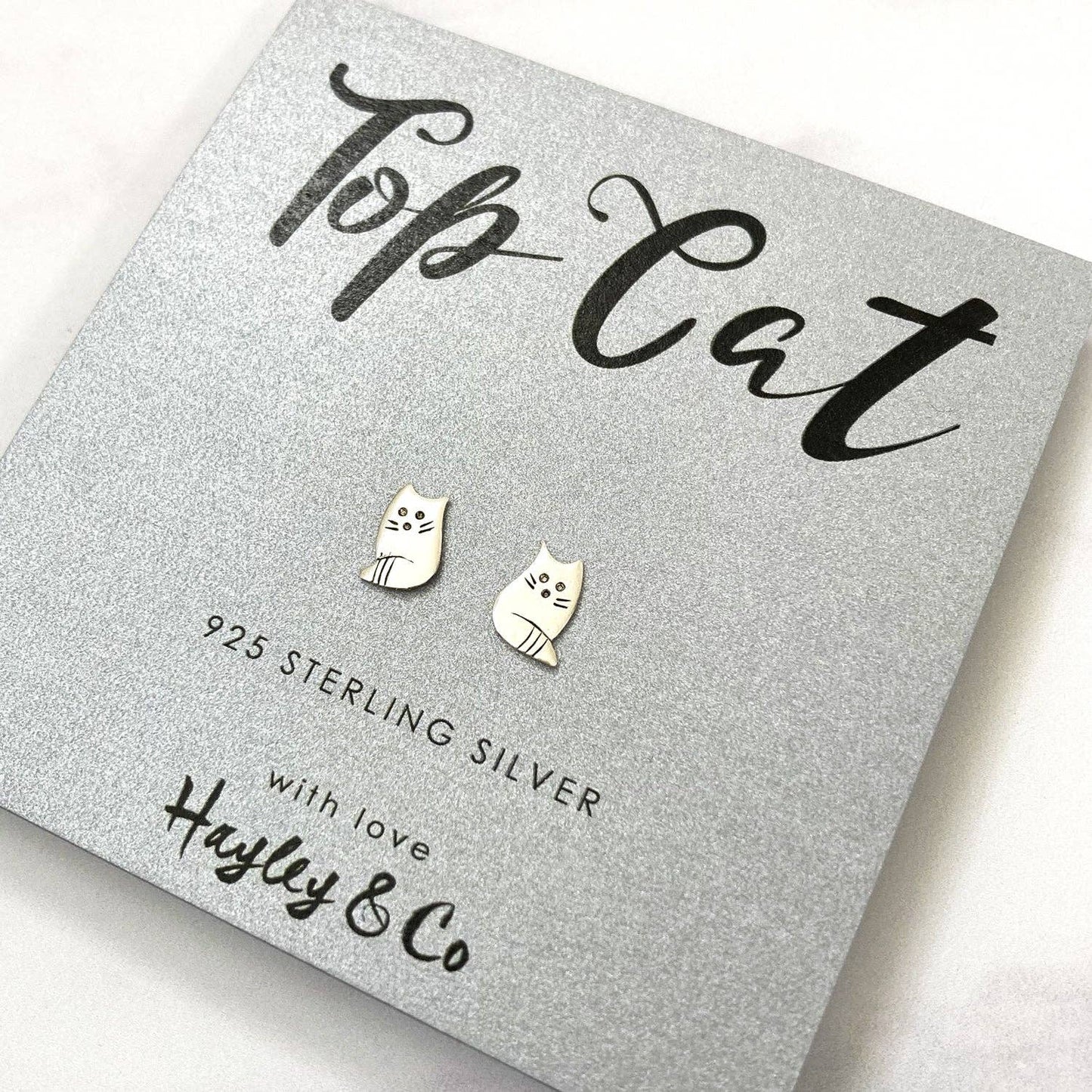 Top Cat Sterling Silver Earrings