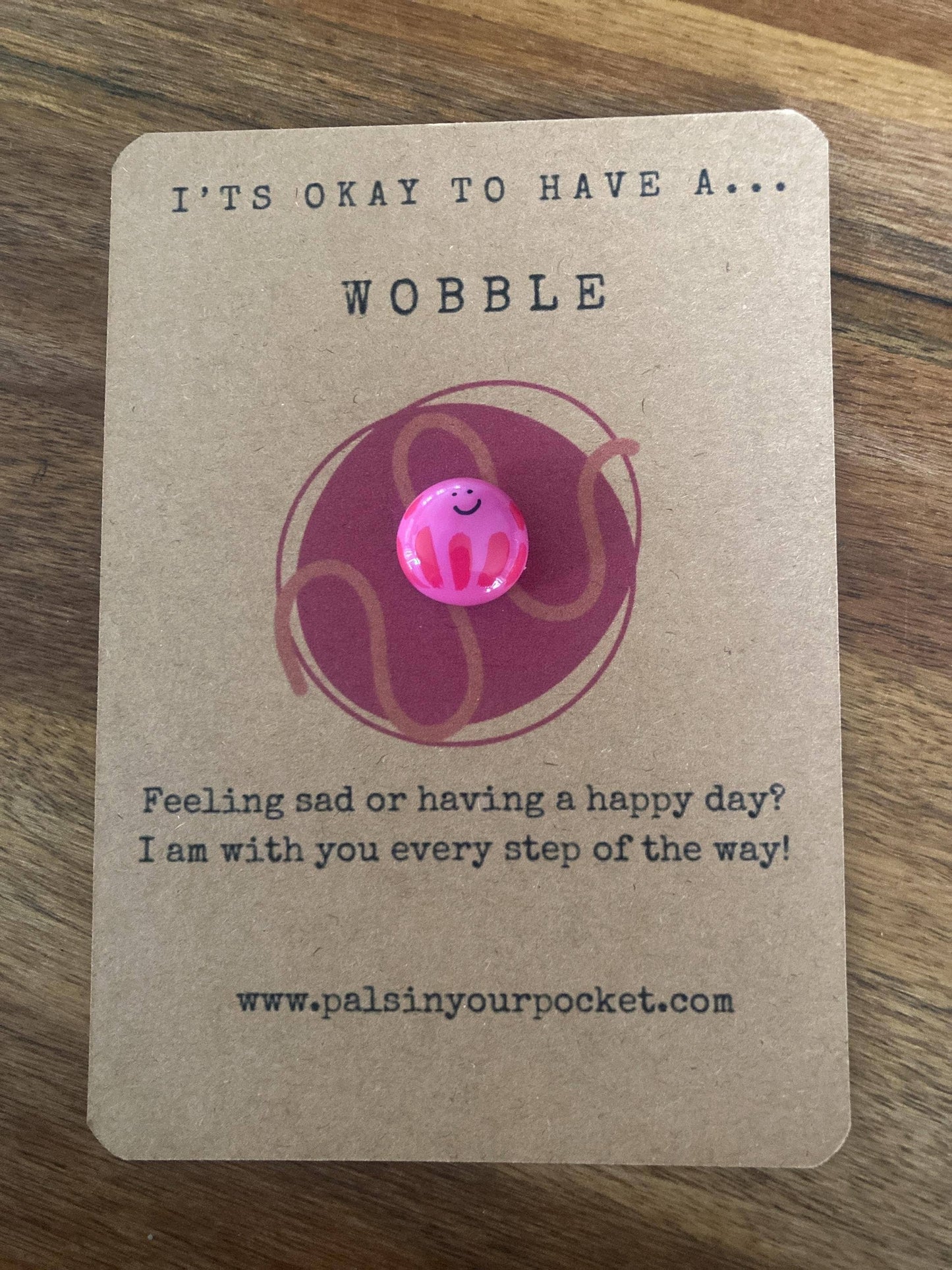A Little Wobble Pebble Charm