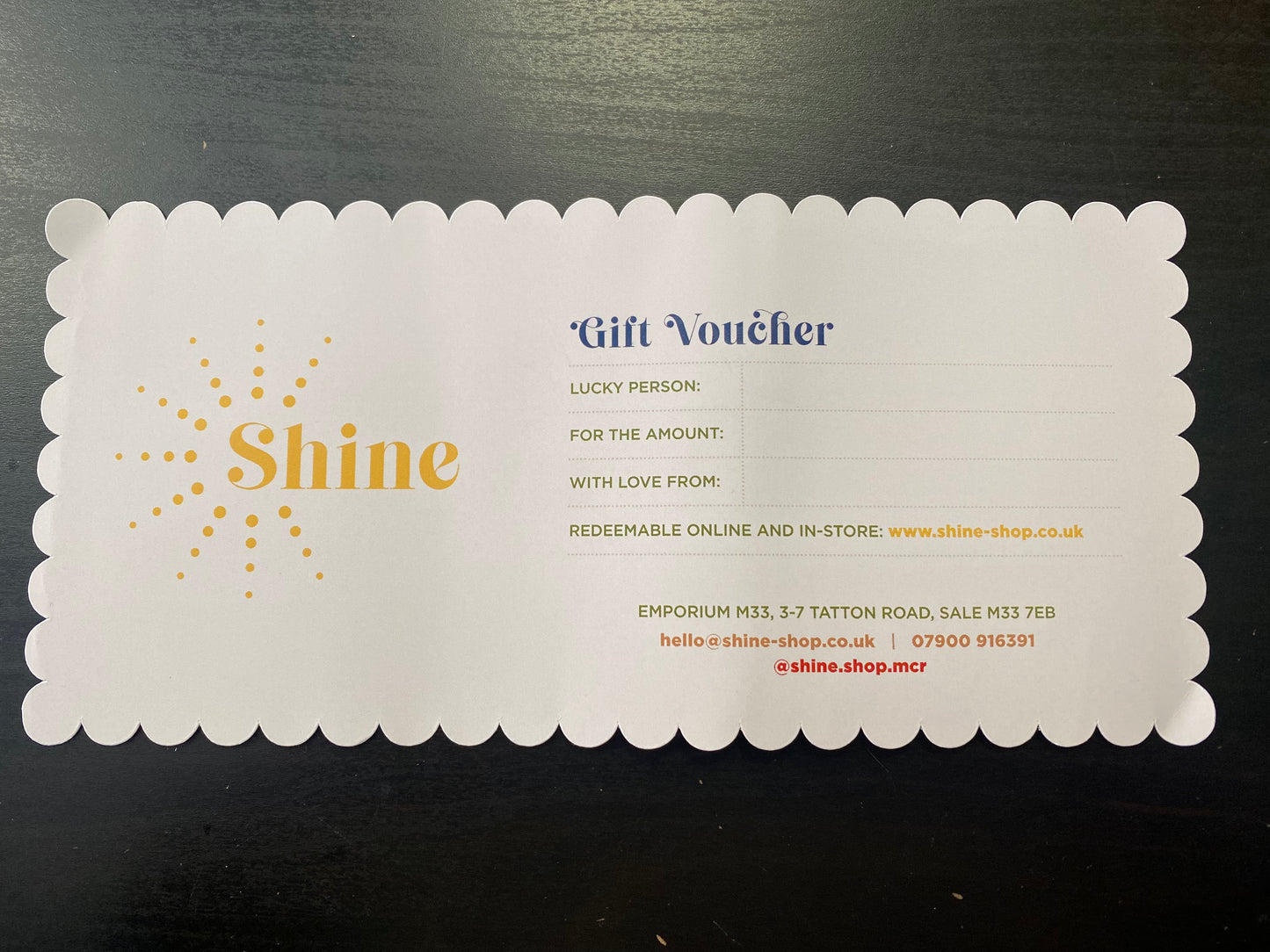 Shine Gift Voucher