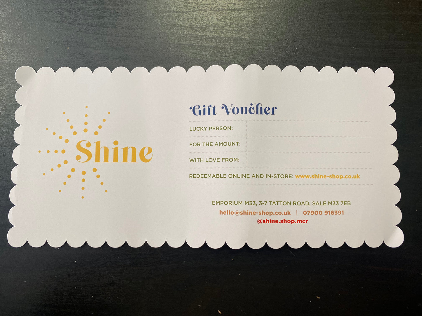 Shine Gift Voucher