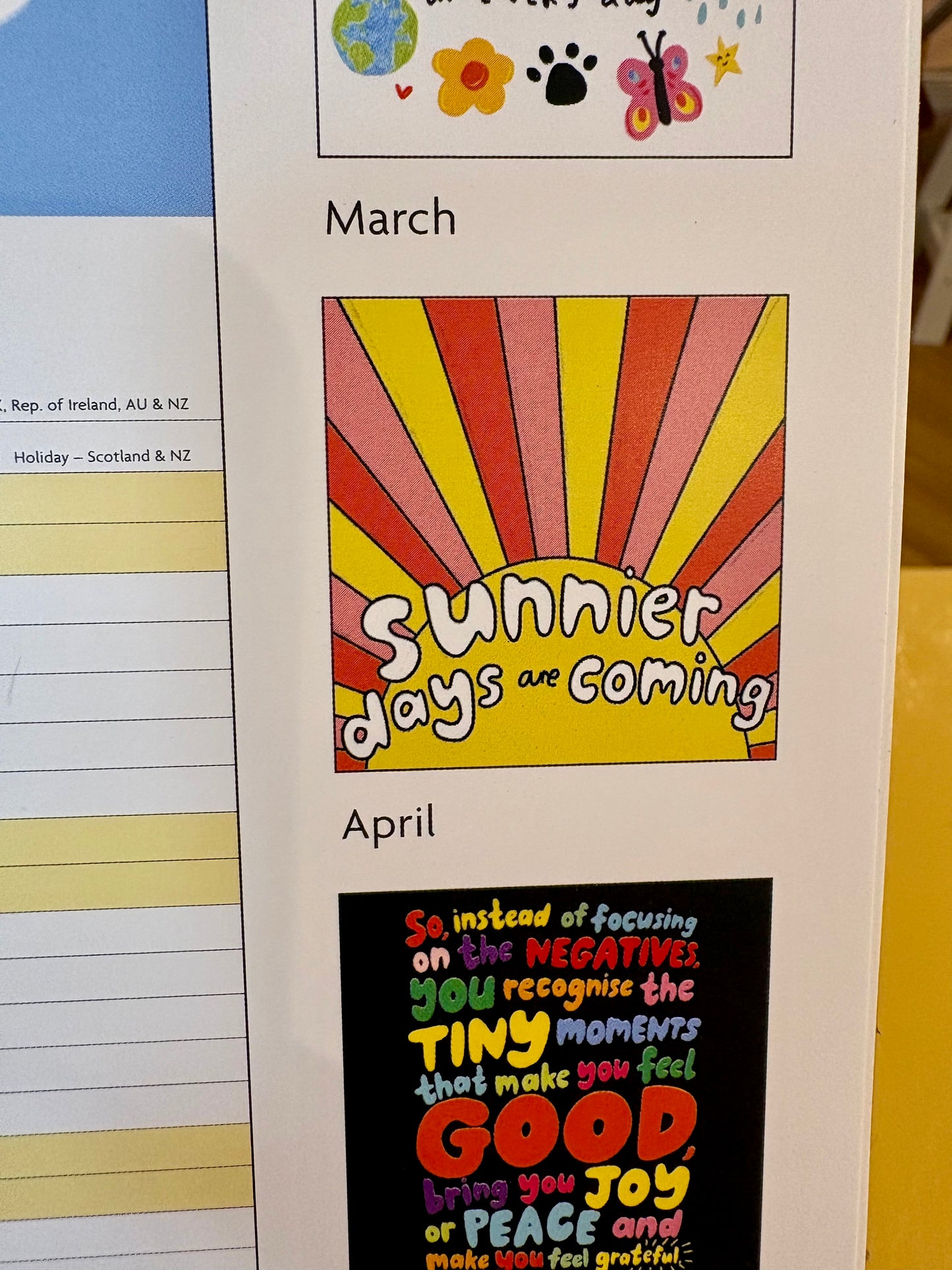 The Happy News Calendar Slim