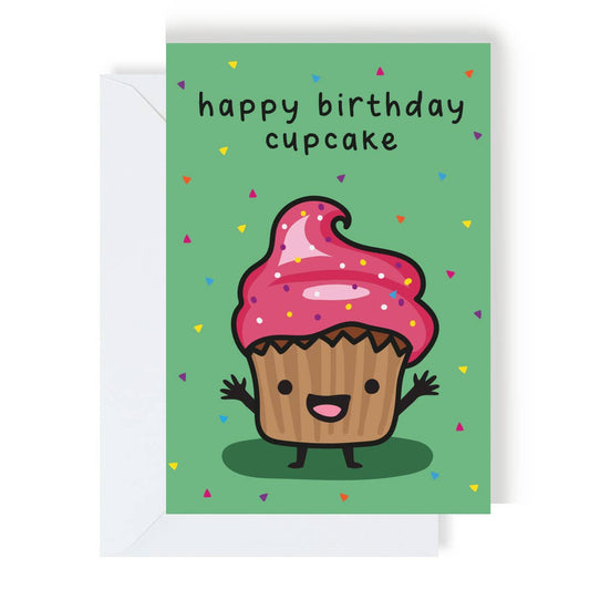 Happy Birthday Cupcake Birthday Card
