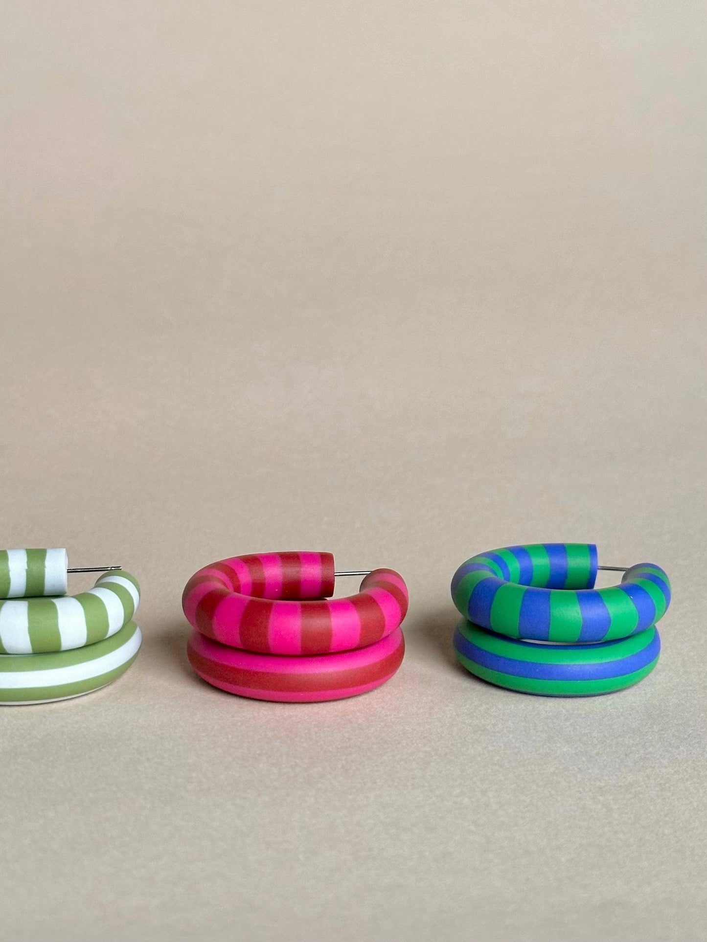 Striped Hoops - Blue