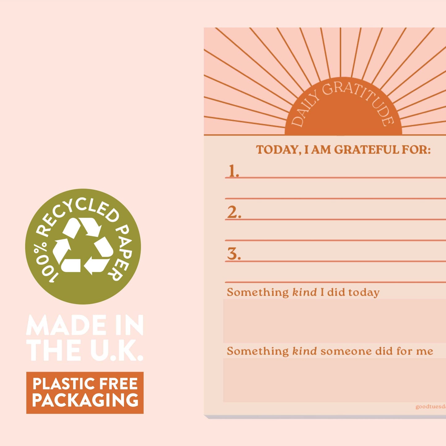 Daily Gratitude Pad - Sun Ray
