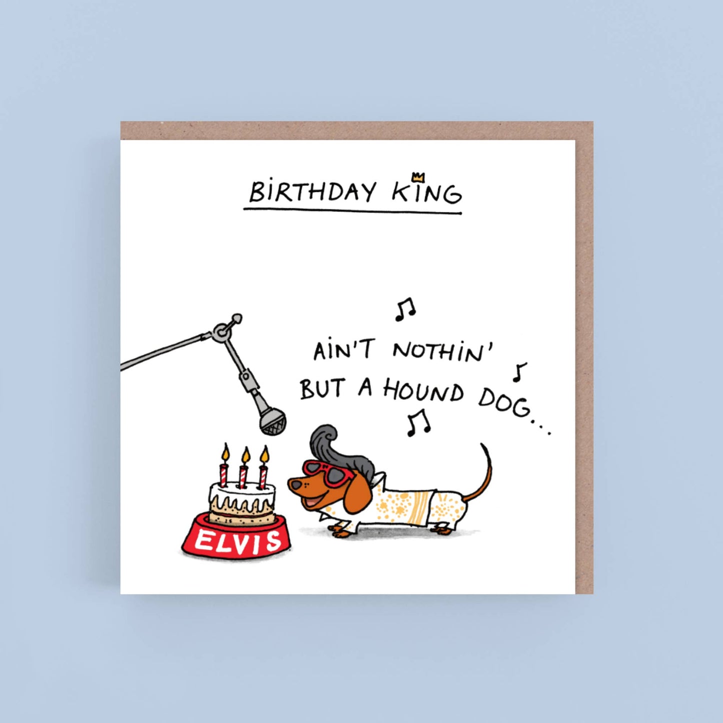 Birthday King - Dachshund Card