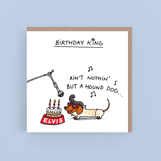 Birthday King - Dachshund Card