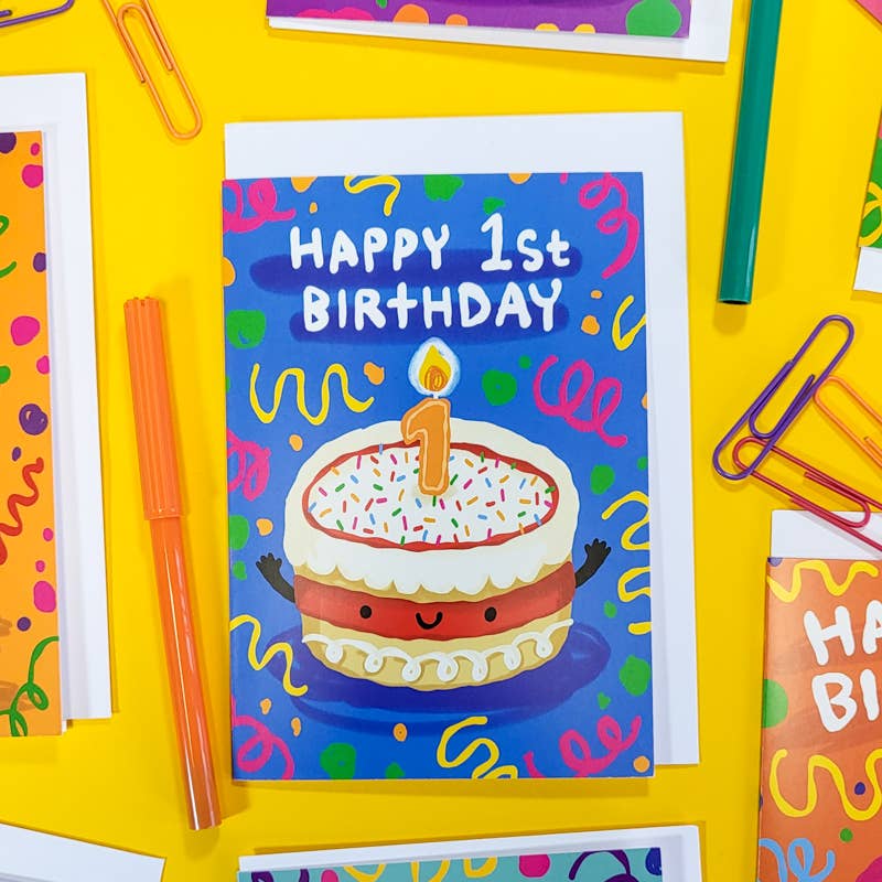Happy 1st Birthday Kids Age Greeting Card