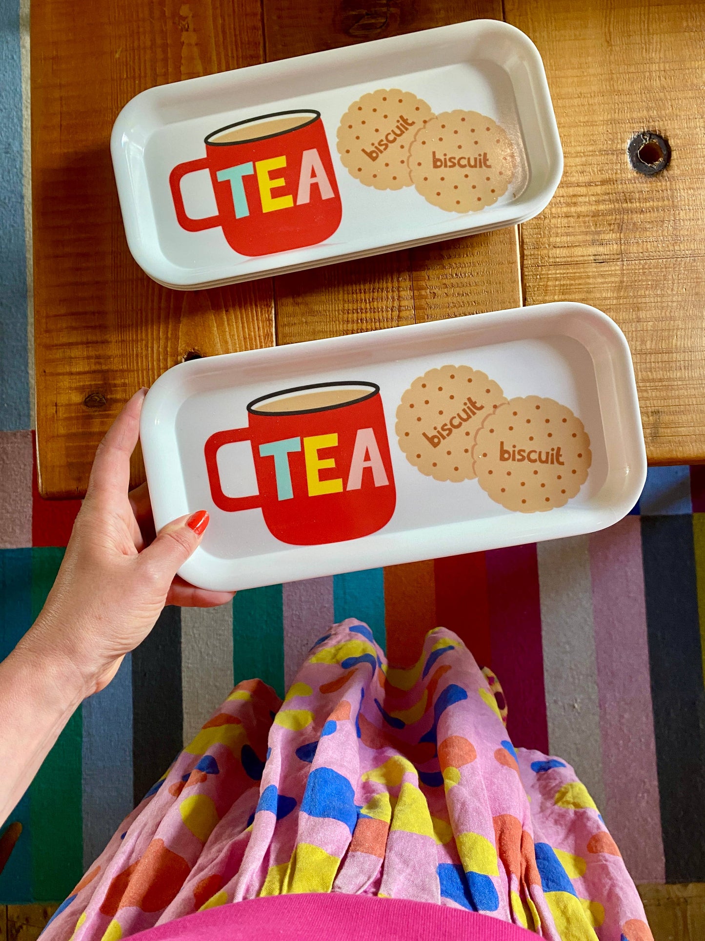 Tea and Biscuits Melamine Tray