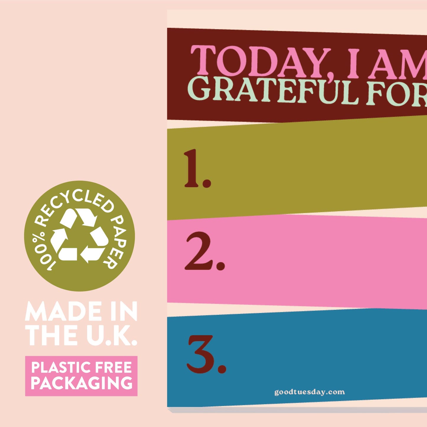Daily Gratitude Pad - Work Hard, Play Nice