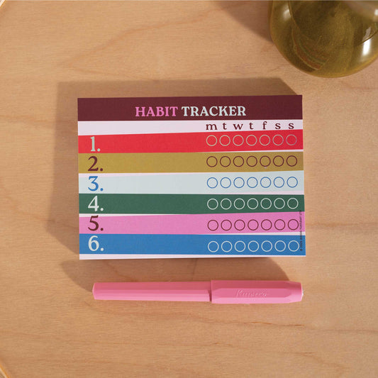 Weekly Habit Tracker Pad - Work Hard, Play Nice