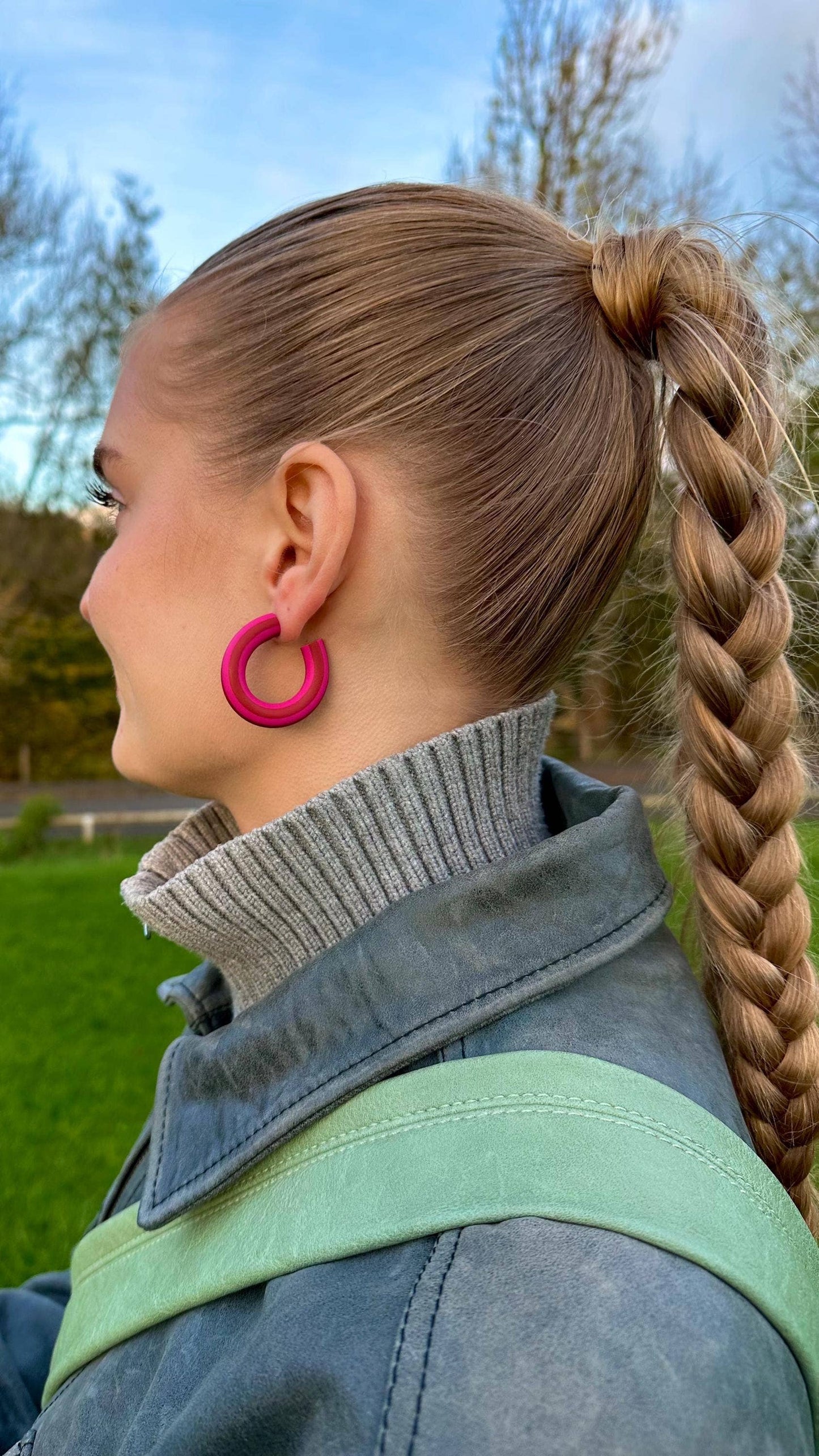 Striped Hoops - Red